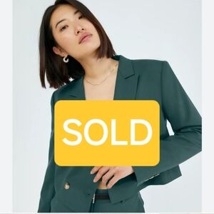 EUC Teal Aritzia Cropped Blazer (XXS)
